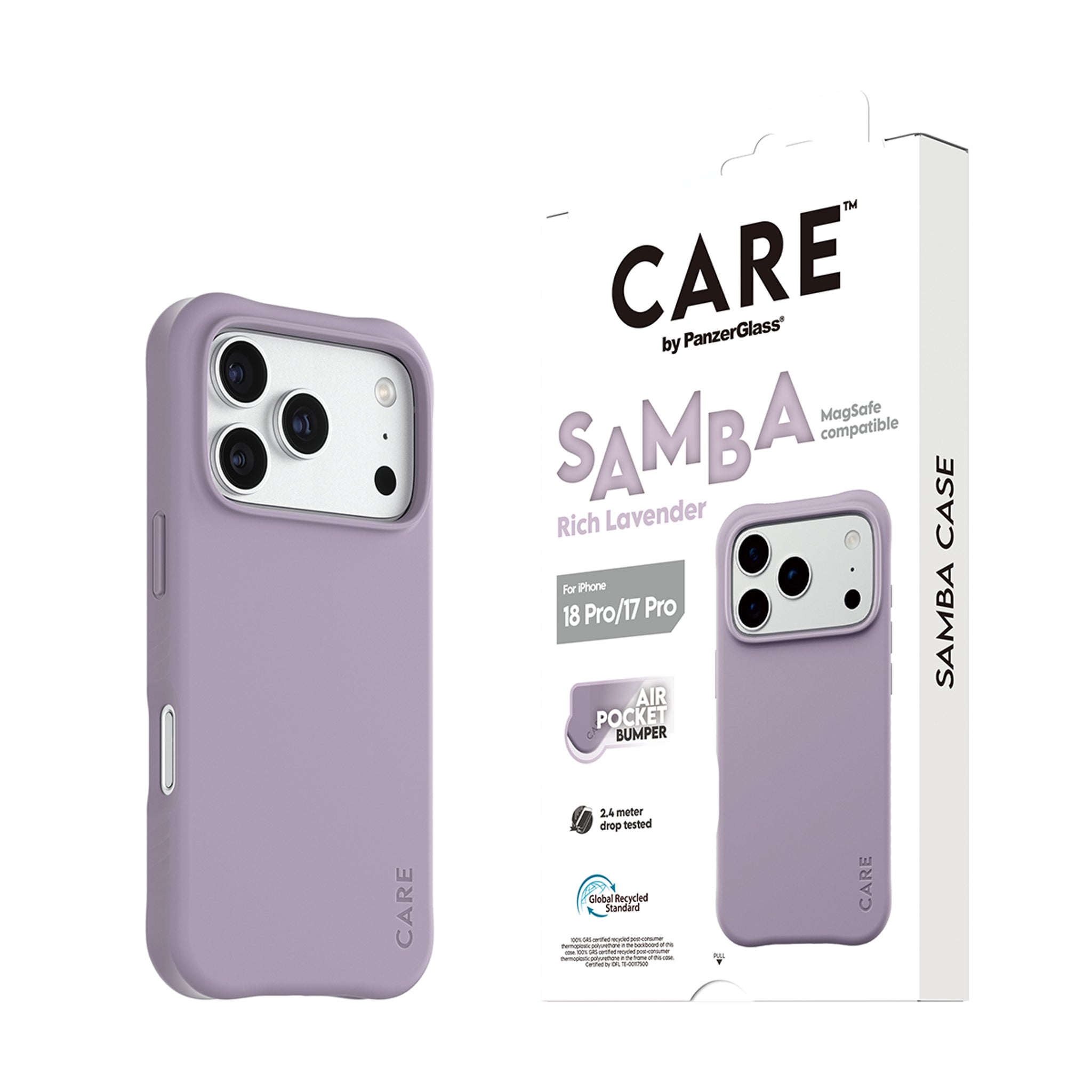 CARE™ by PanzerGlass® Samba Case Rich Lavender w. White MagSafe iPhone 18 Pro | 17 Pro